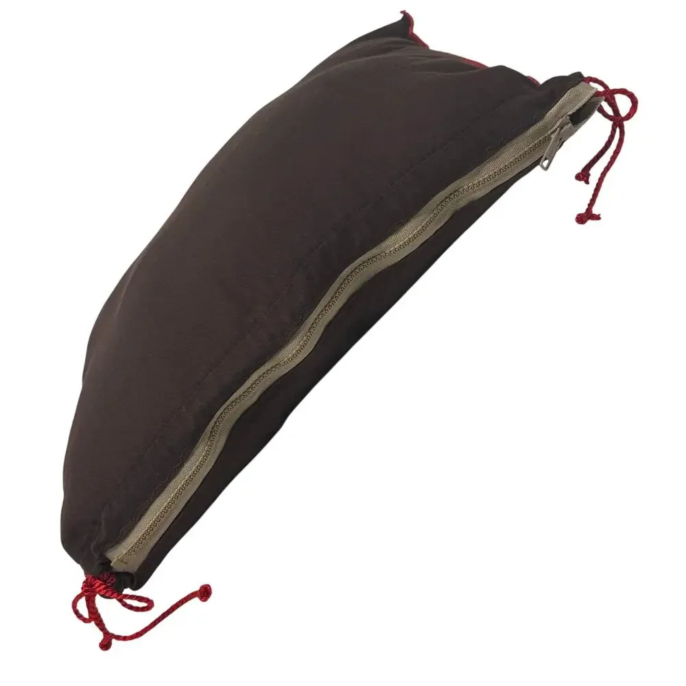 Upcycled Accent Pillow 14x18 Made from Authentic Dust Cover Brown